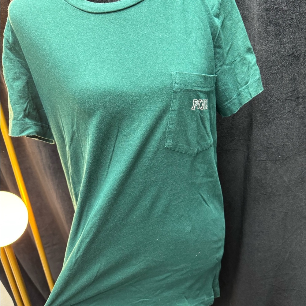 PINK Victoria's Secret  Green Short Sleeve Tee